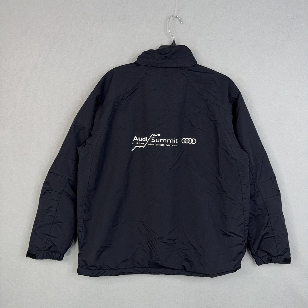 Audi Jacket Mens Large Black Audi Summit Logo Windbreaker 2016 Coat Dealership